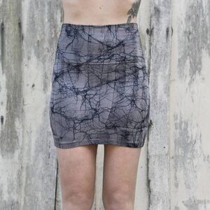 SATI CREATION BAMBOO MINI SKIRT‎ BLACK LARGE NWT